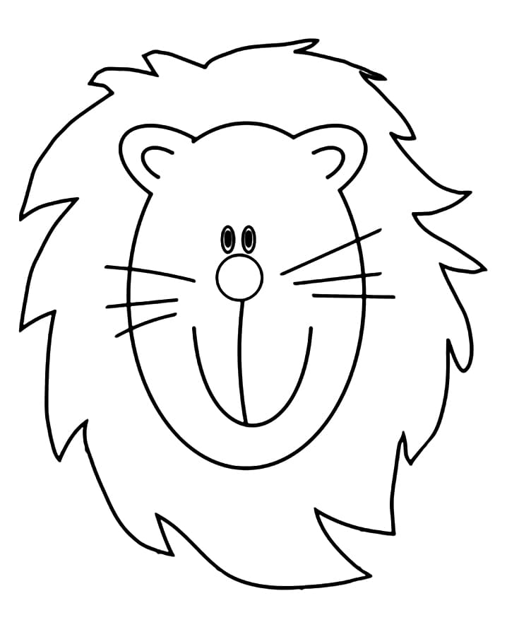 Gratis Lion Face to Color