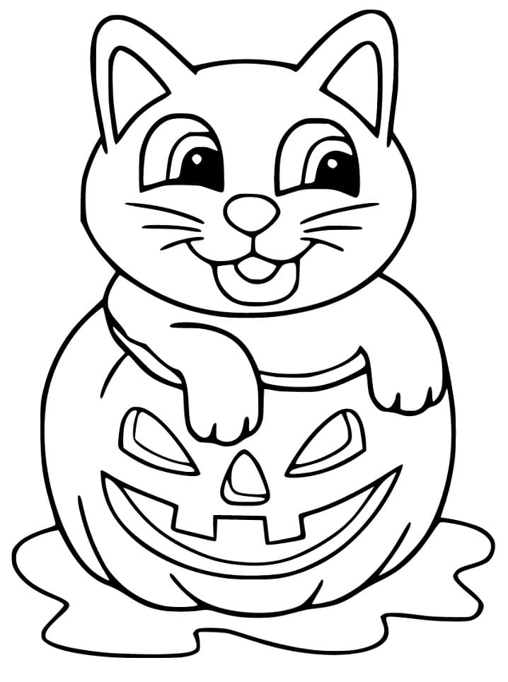 Halloween Kat Glimlachen
