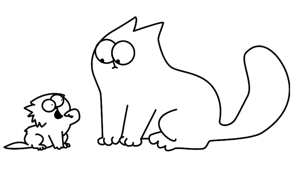 Het katje en de kat van Simon