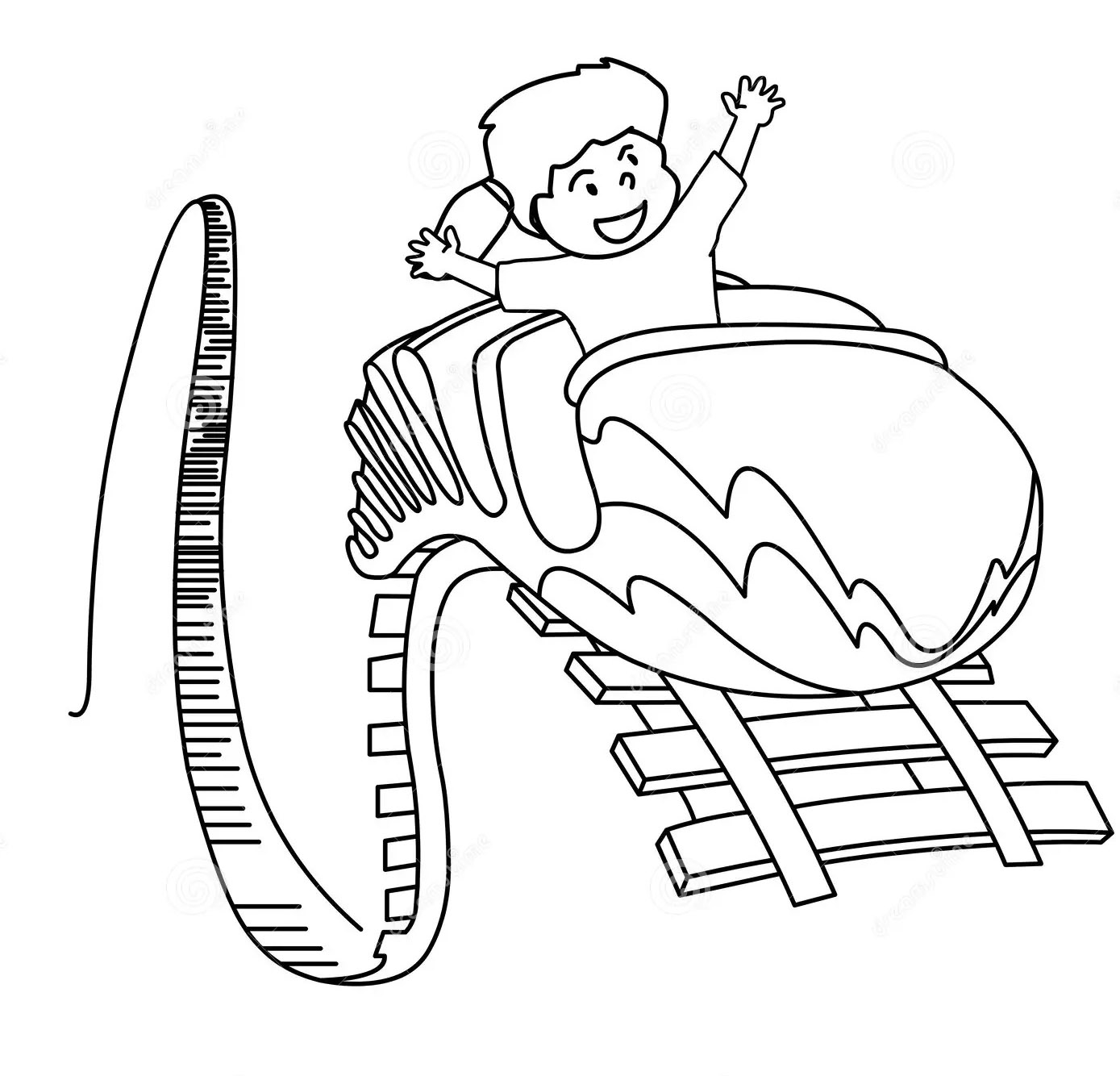 Kind in achtbaan