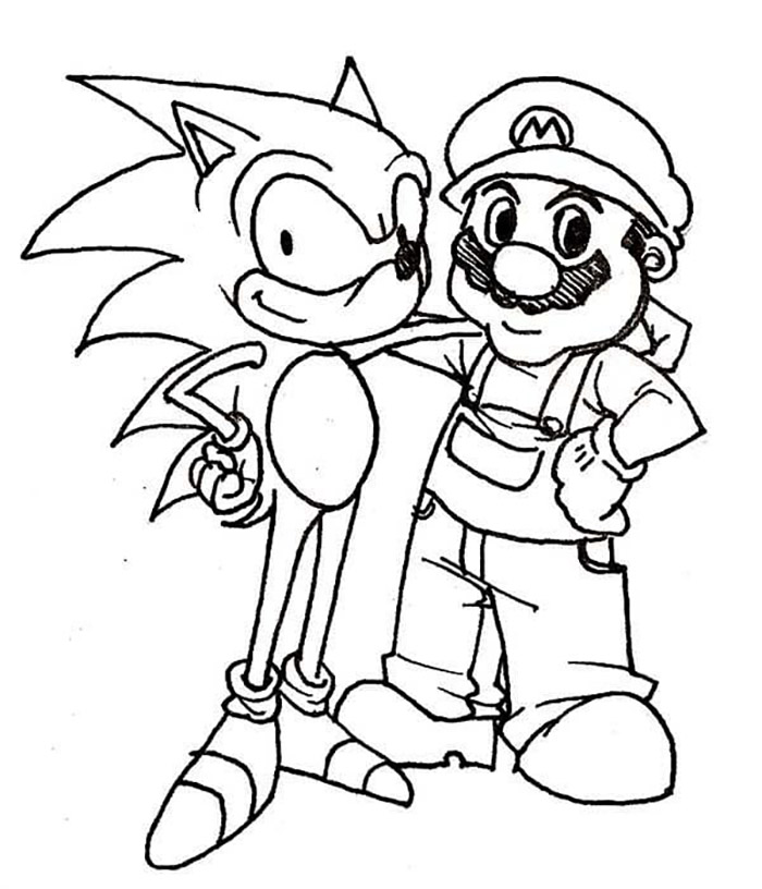 Mario met Sonic