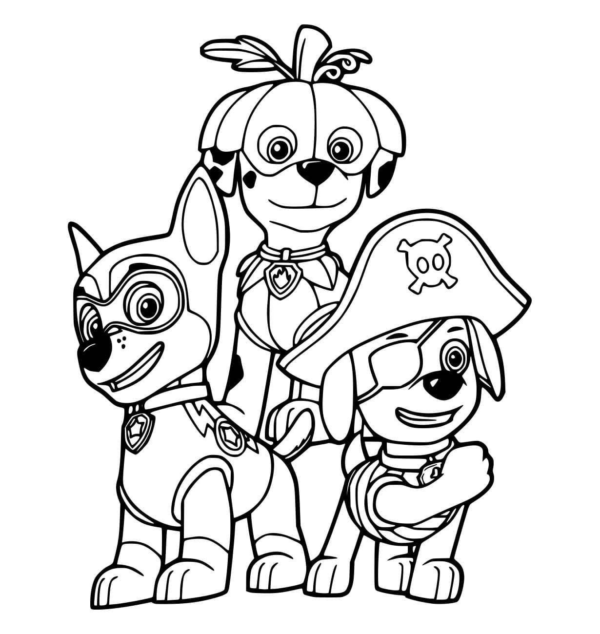 Paw Patrol in Halloweenkostuums