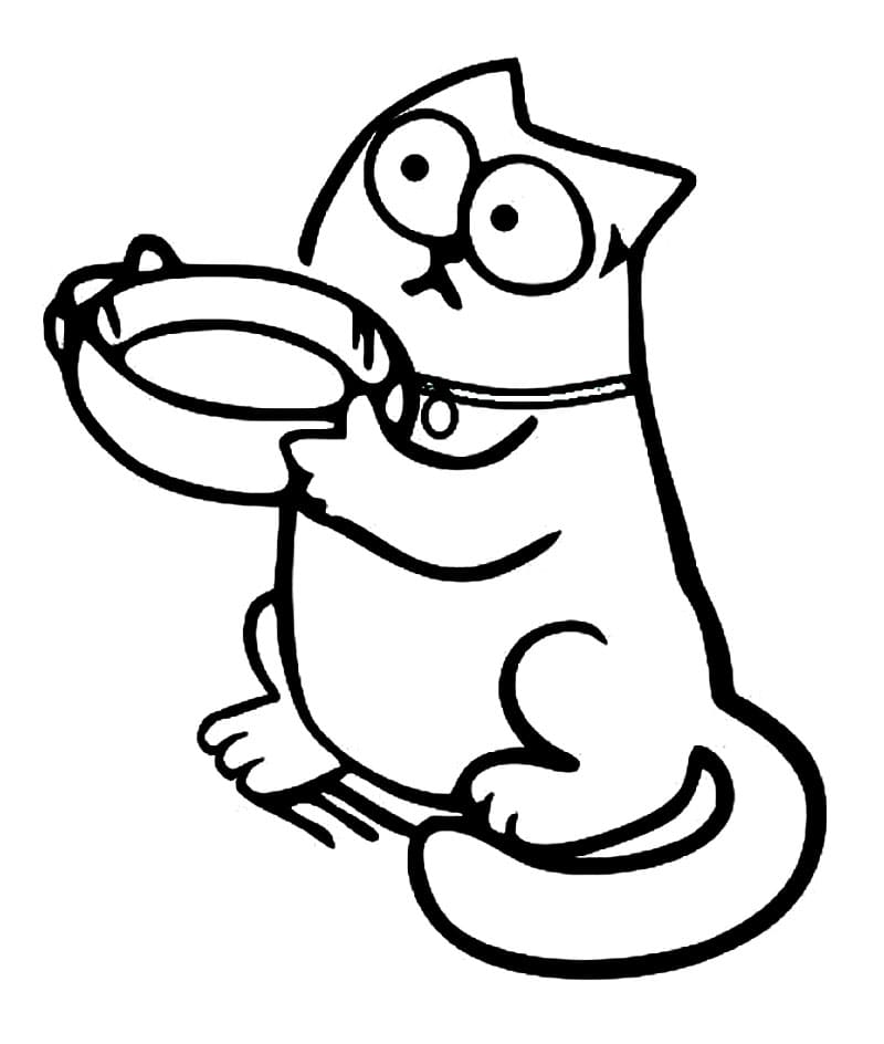 Simon’s kat die om eten smeekt