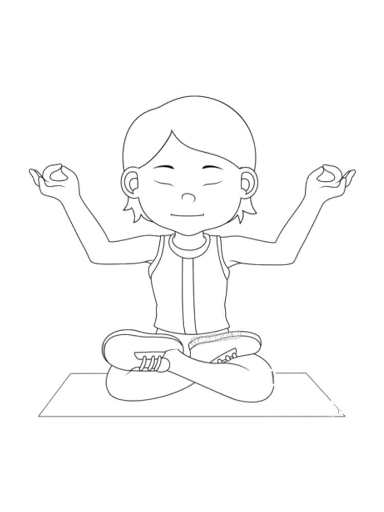 Yoga meditatie afdrukbare