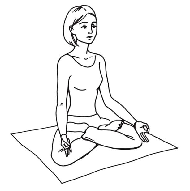 Yoga-meditatie afdrukken