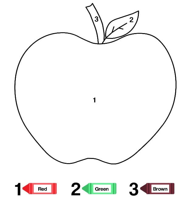 Apple Fruit Kleur op nummer