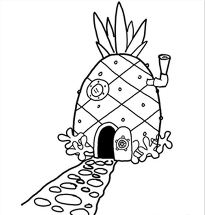 Cartoon ananas huis
