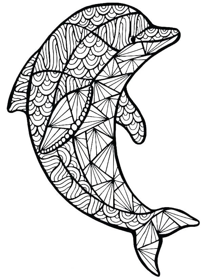 Dolfijn dierlijke mandala