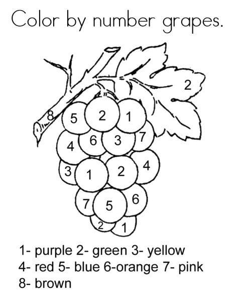 Druiven kleur op nummer