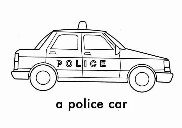 Een afdrukbare politieauto
