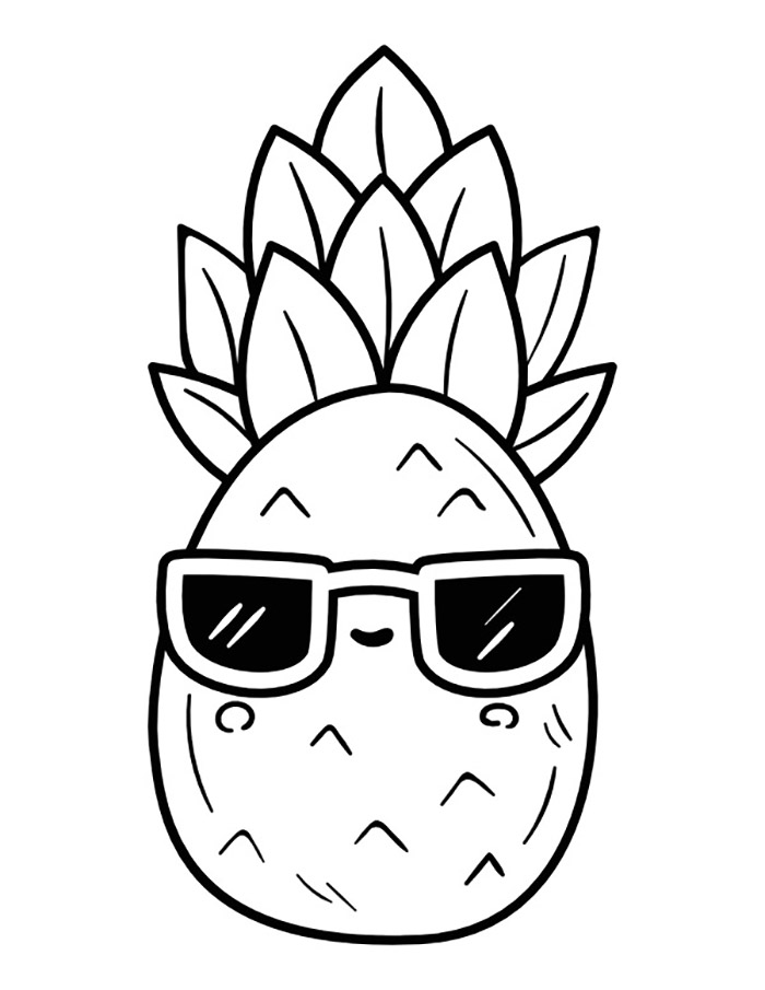 Kawaii zomer ananas