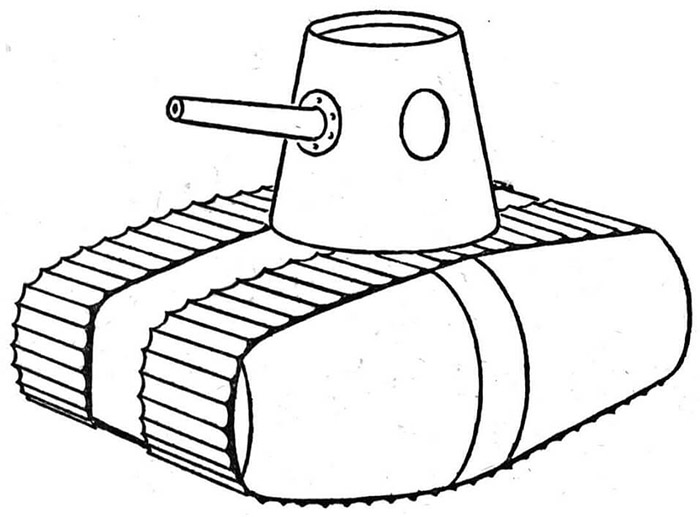 Tank in WW1-stijl