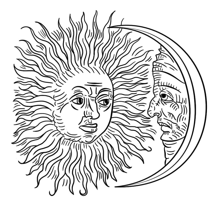 Uitstekende Zon En Maan