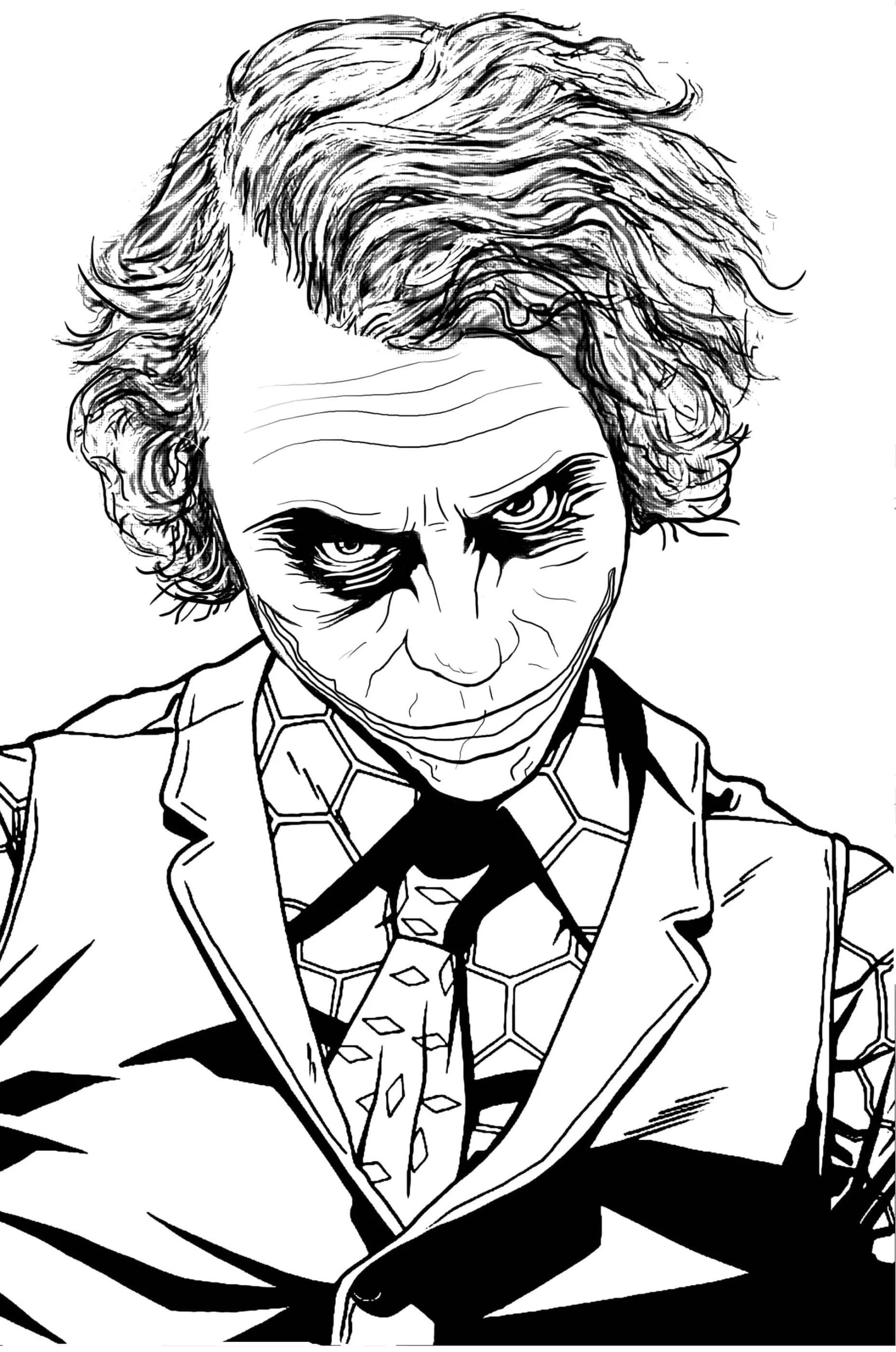 De griezelige blik van de Joker