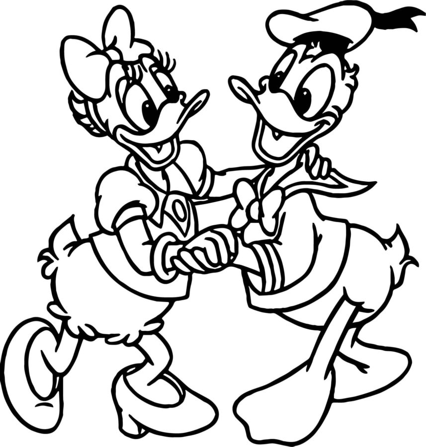 Daisy Duck en Donald dansen