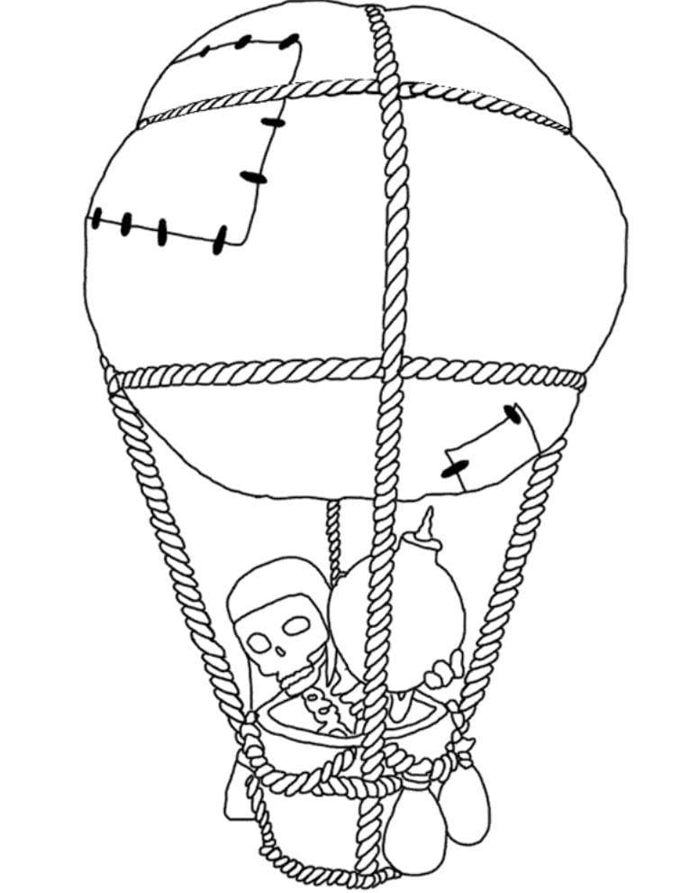 Een wendbaar skelet in een ballon
