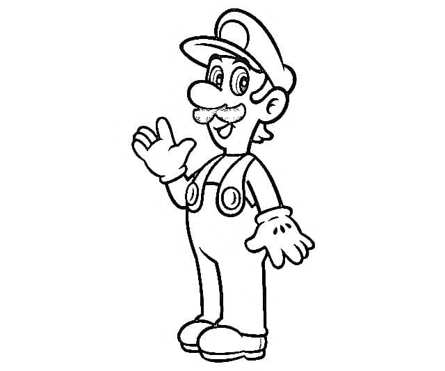 Het karakter van het spel Super Mario 1