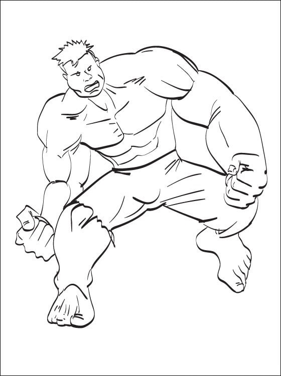 Hulk in een ietwat ongemakkelijke pose