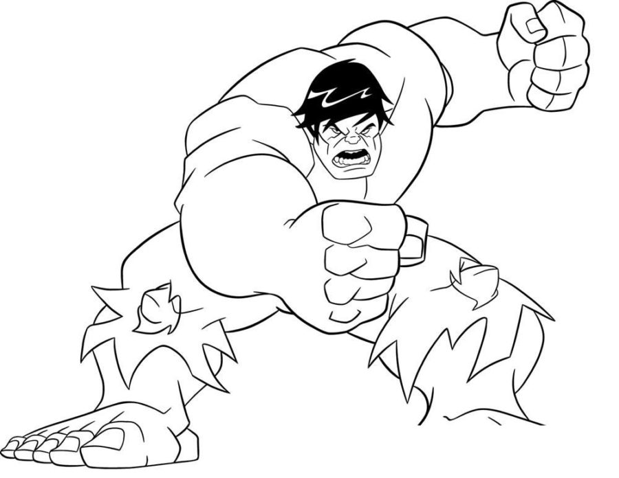 Hulk in gescheurde korte broek