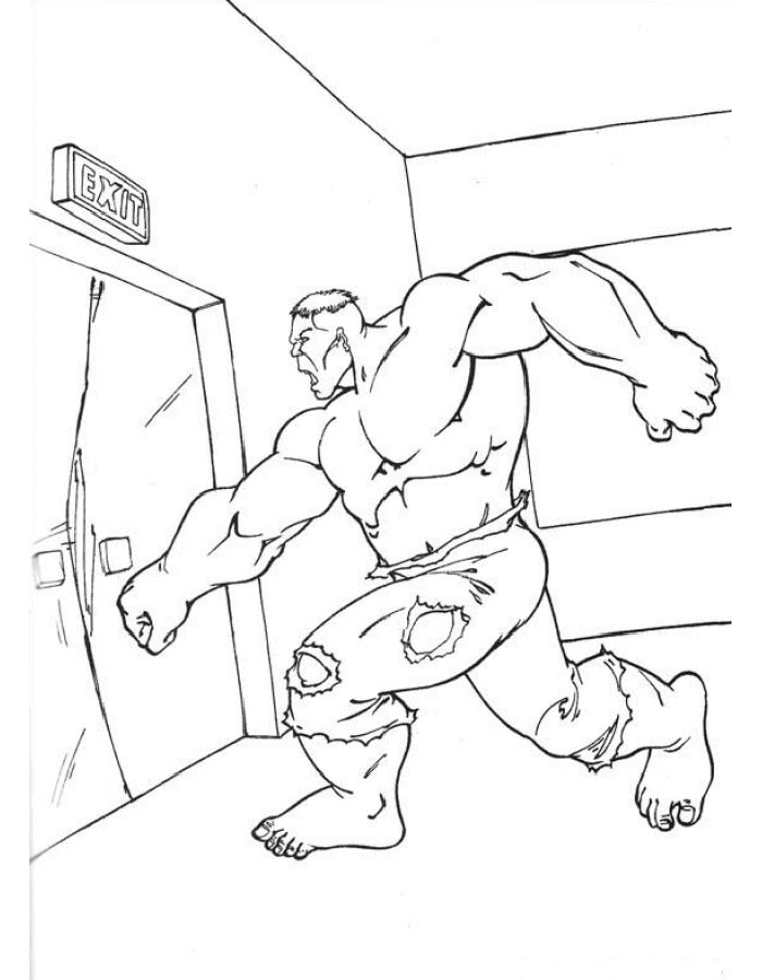 Hulk slaat met één klap een deur omver
