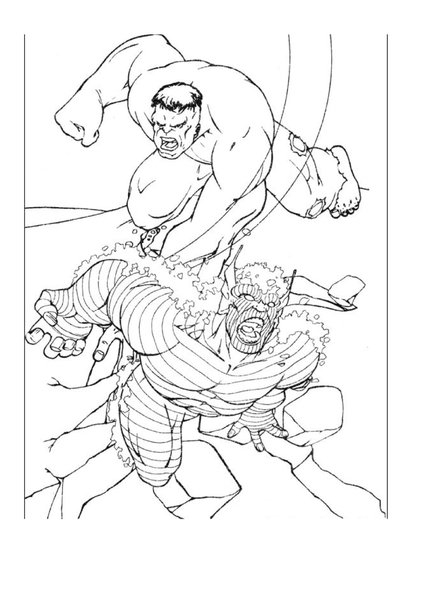 Hulk vecht tegen zijn tegenstander