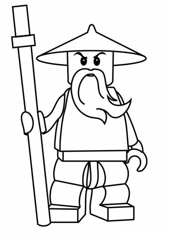 Meester Wu is klaar om de ninja te laten zien wat het hanteren van een bamboestok is