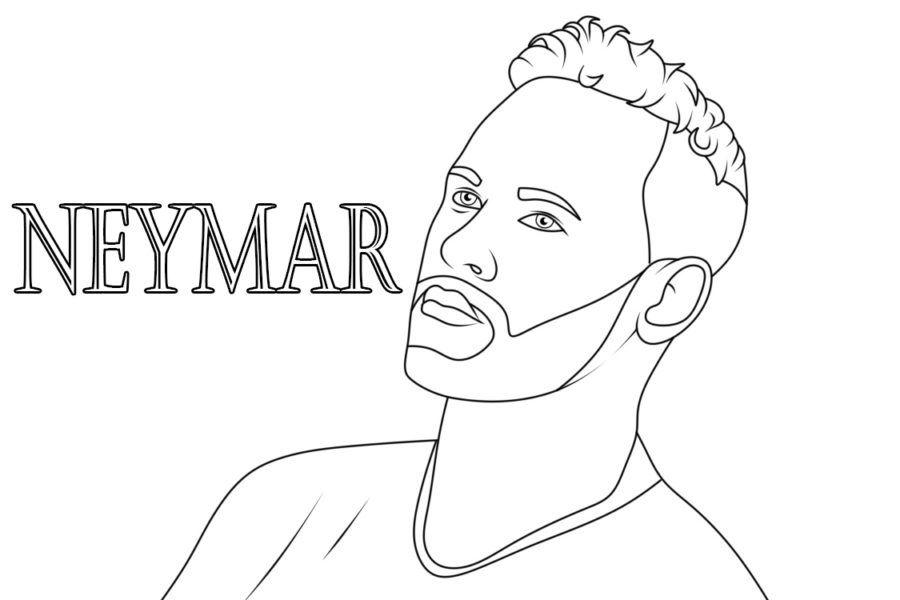Neymar kleurplaat