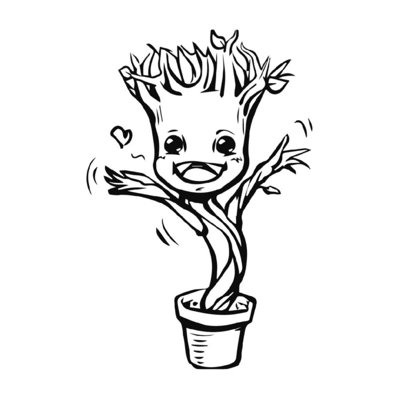 Nieuw gegroeide boom – baby Groot