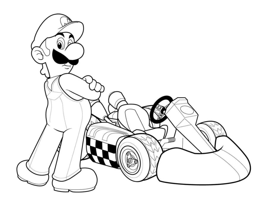 Racer Luigi is klaar om te racen