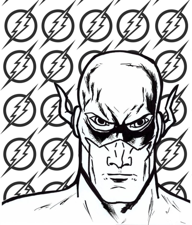 Serious Flash op de achtergrond van zijn iconen.