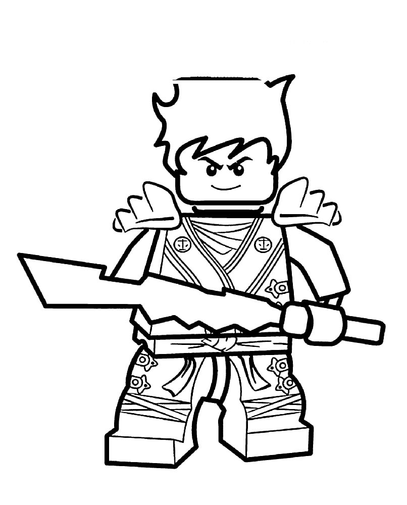 Shaggy krijger met getand zwaard uit het Ninja Go-universum