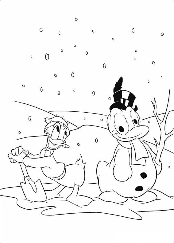 Sneeuwpop van Donald