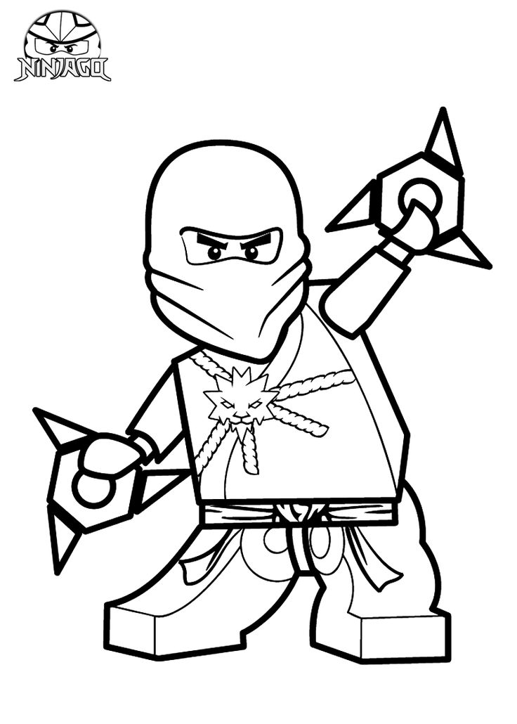 Witte ninja Zane voert een overwinningsdans uit met shuriken