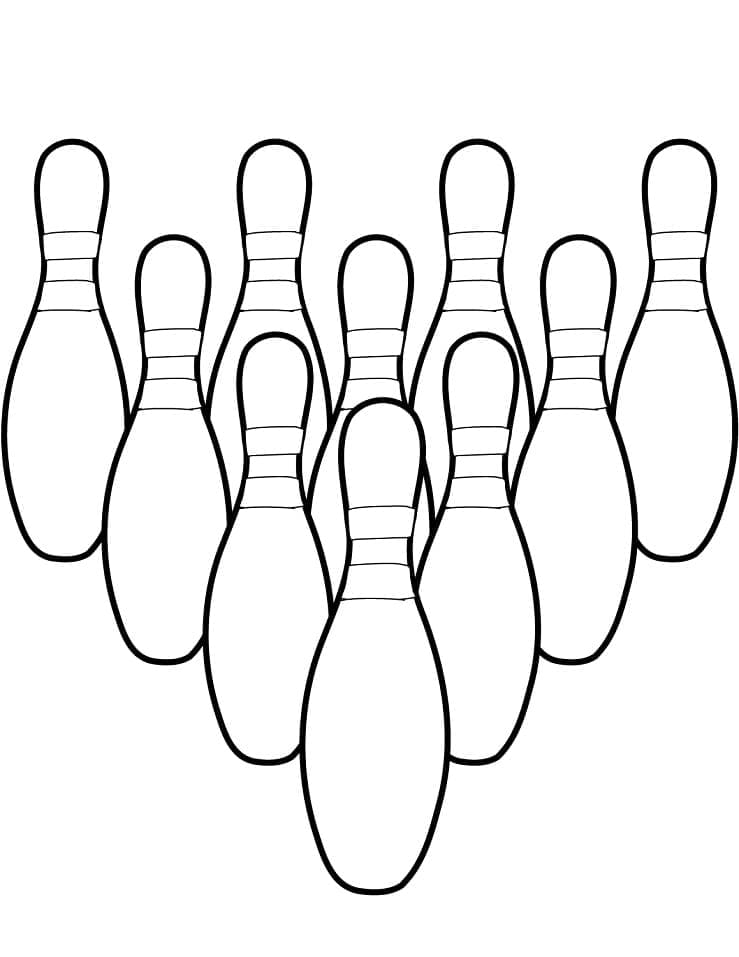 Bowling Pinnen Afdrukbaar