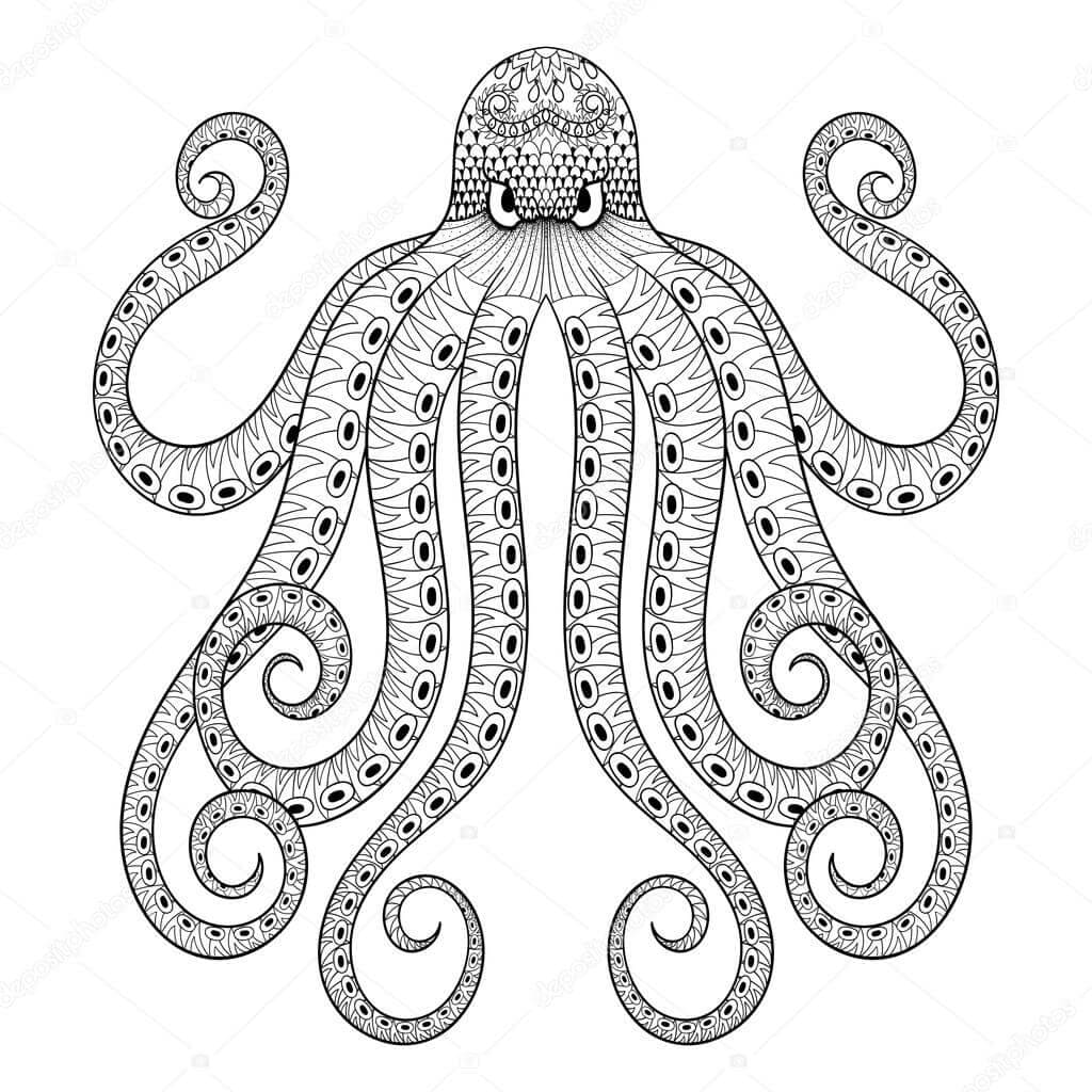 Coole Zentangle Octopus