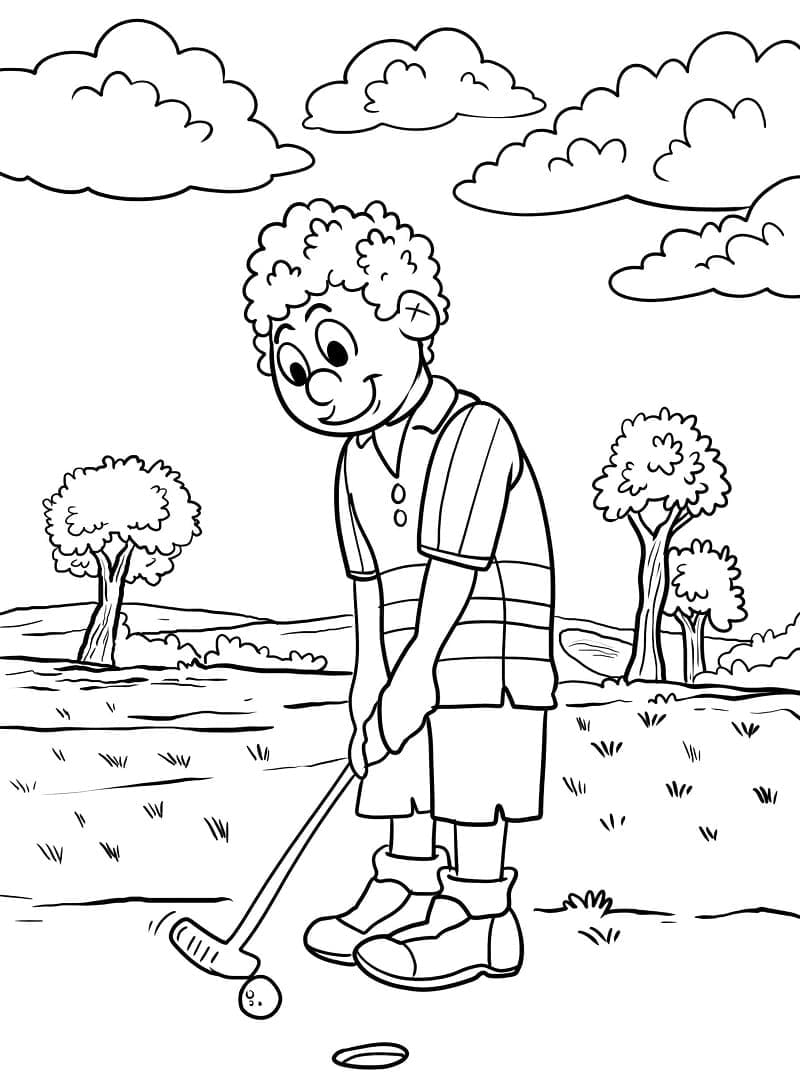 Jongen Speelt Golf