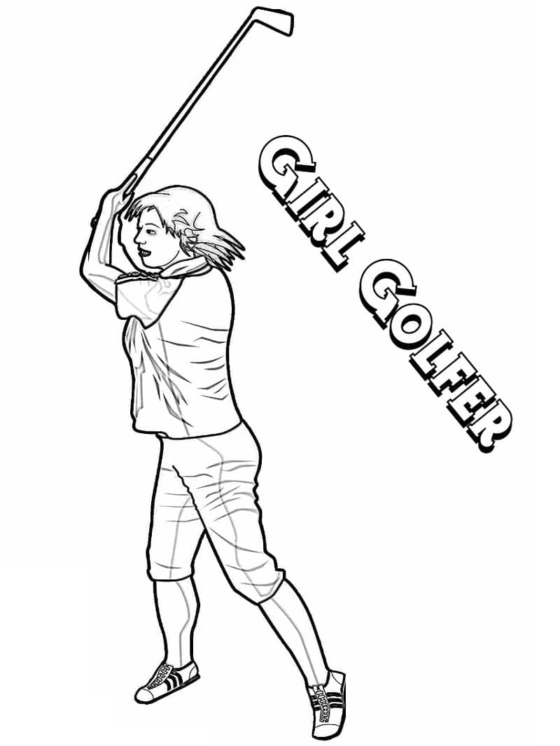 Meisje Golfer