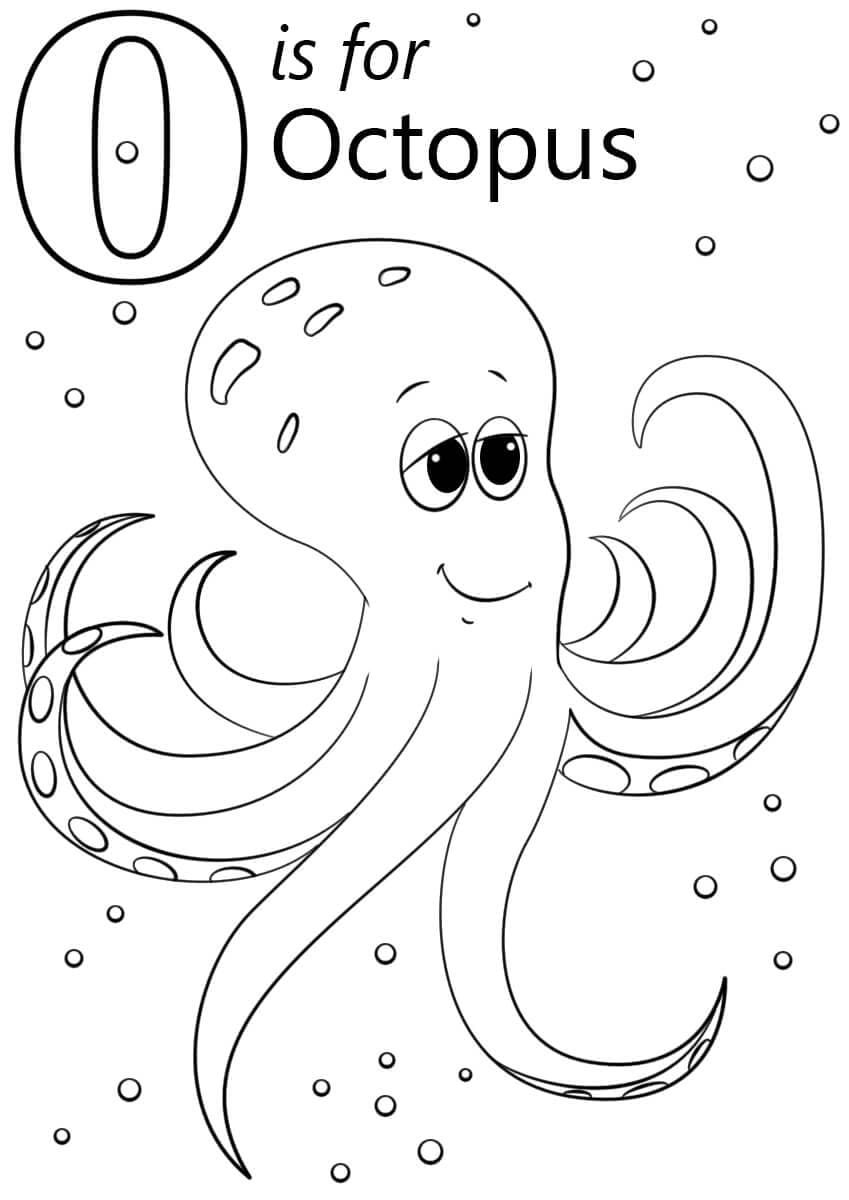 O Is Voor Lachende Octopus