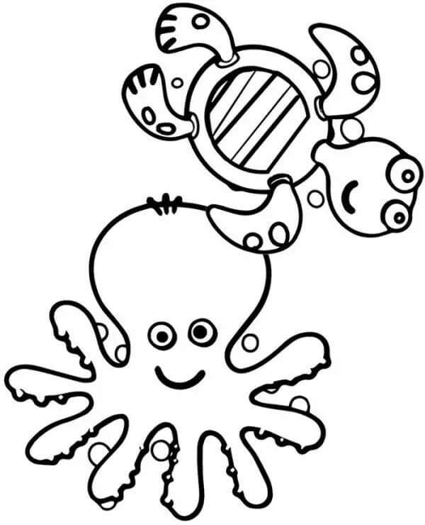 Octopus Met Schildpad