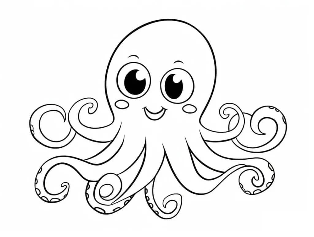 Schattige kleine octopus