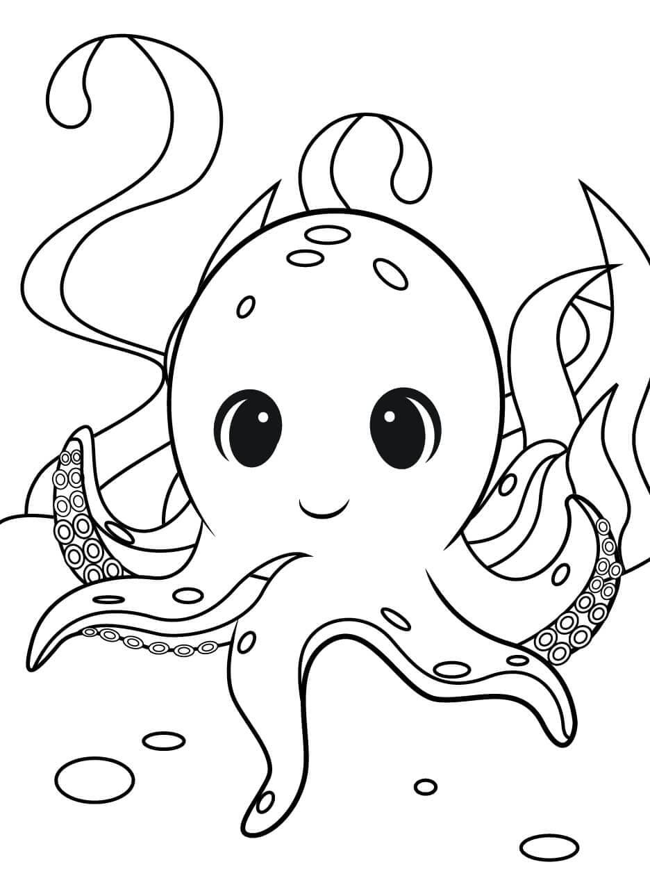 Schattige Lachende Octopus