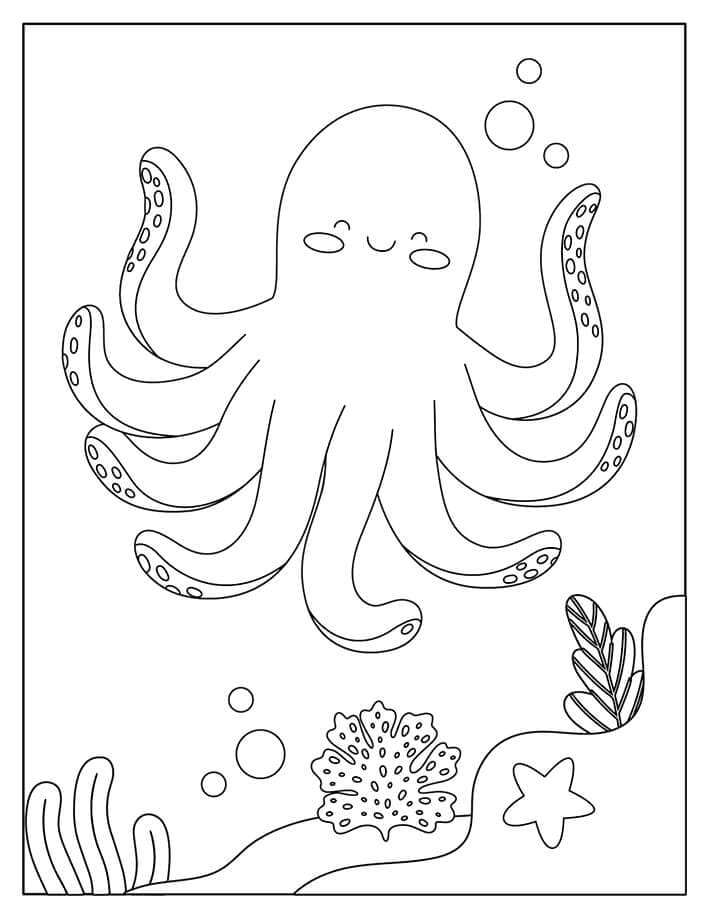 Schattige Octopus In De Zee