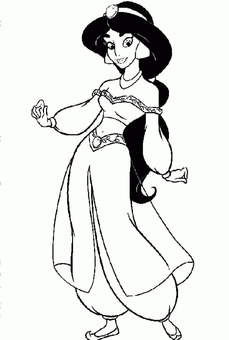 Tekening Van Prinses Jasmine