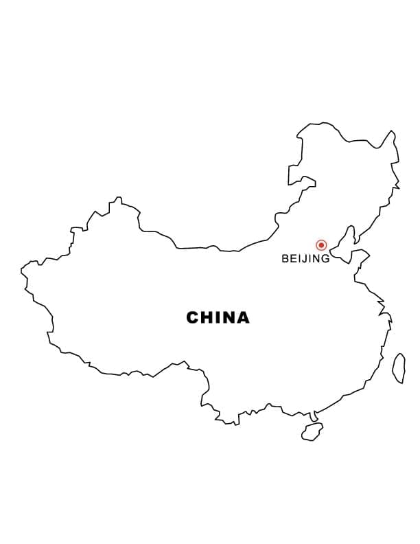 Afdrukbare China Kaart