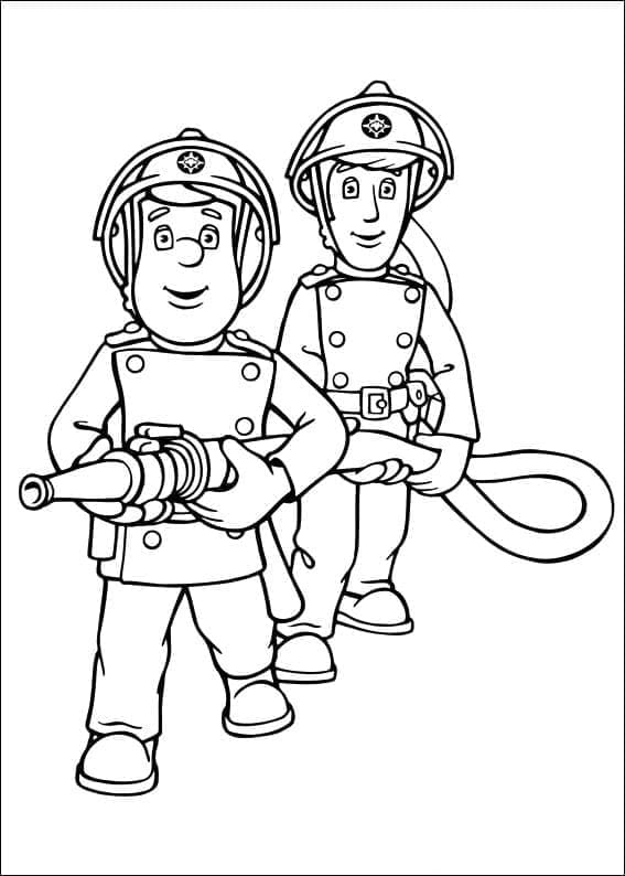 Brandweerman Sam Afdrukbaar Kleurplaat Kinderen Kleurplaat