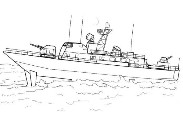 Een speciale Militaire Boot Voor Het Vinden Van Vijanden