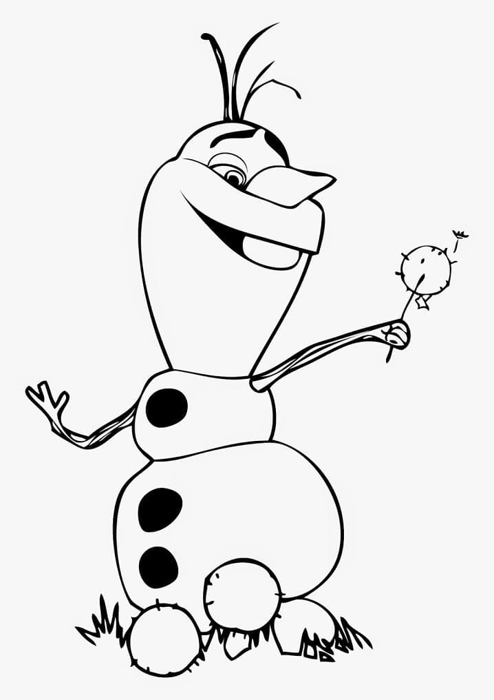 Grappige Olaf in Frozen Schattig