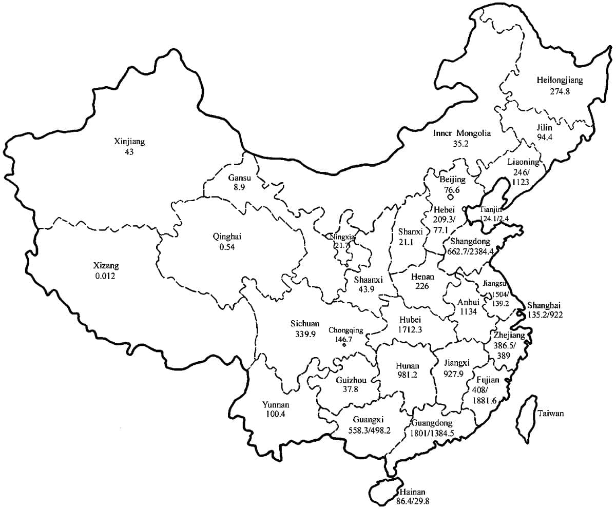 Kaart Van China