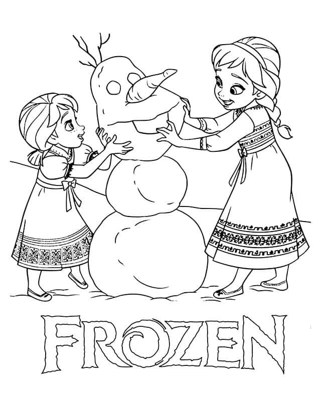 Kleine Elsa En Anna Uit Frozen