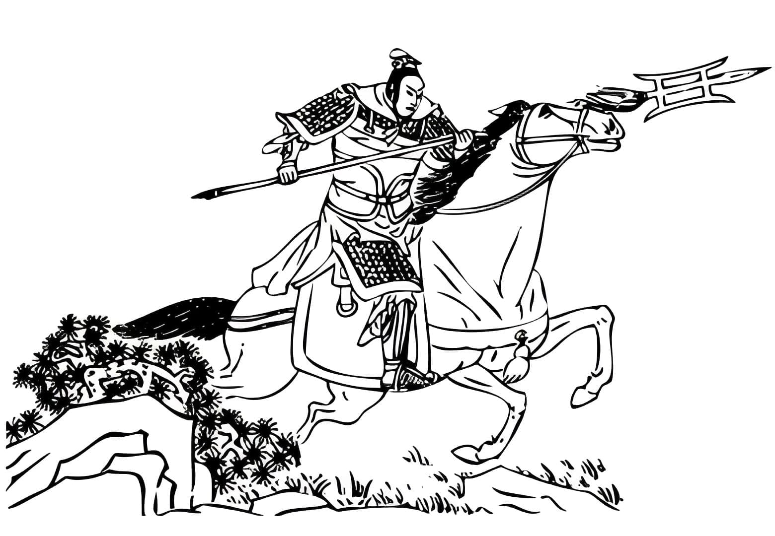 Lu Bu Kleurplaat Kinderen Kleurplaat